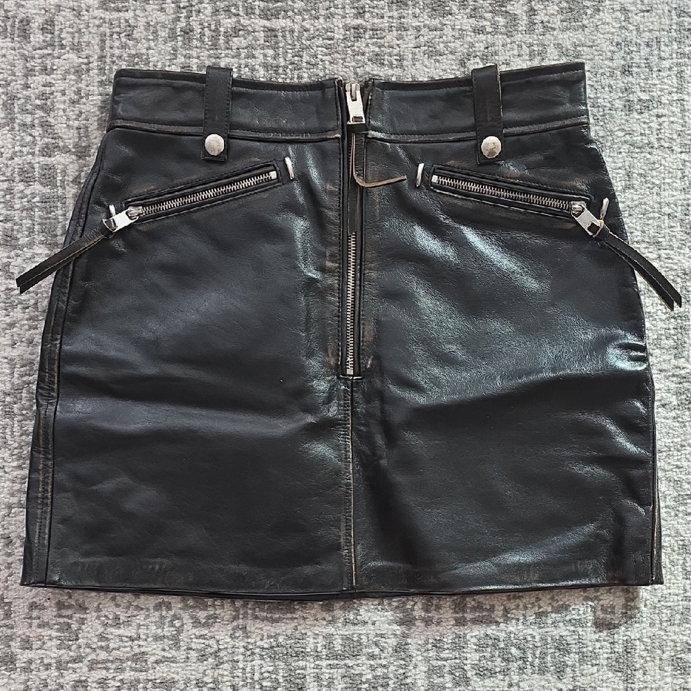 Diesel Black Zippered Mini Skirt